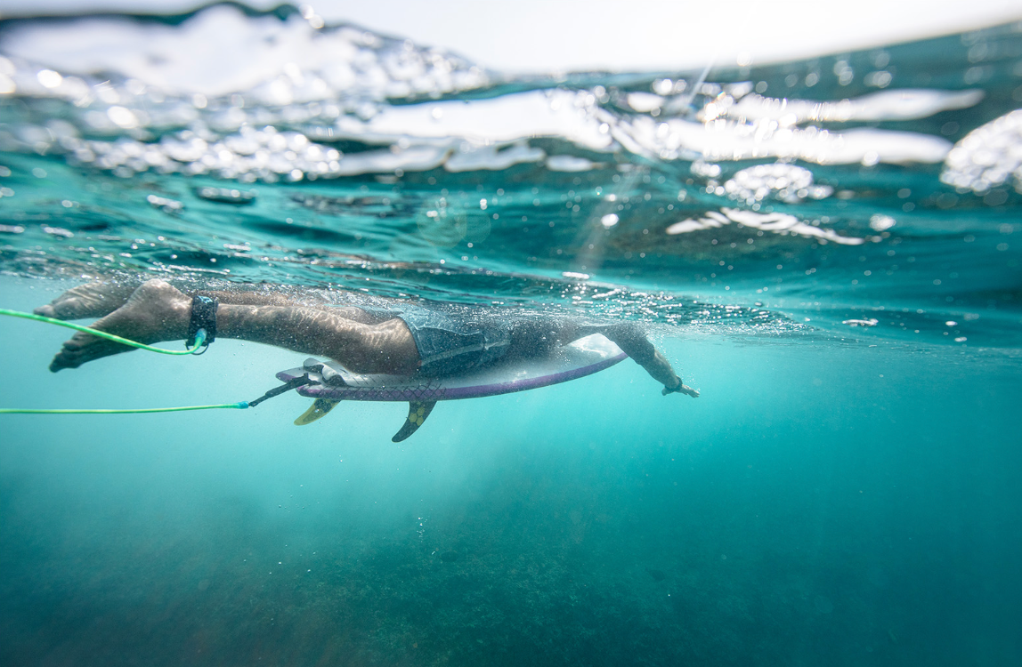 Paddling in paradise